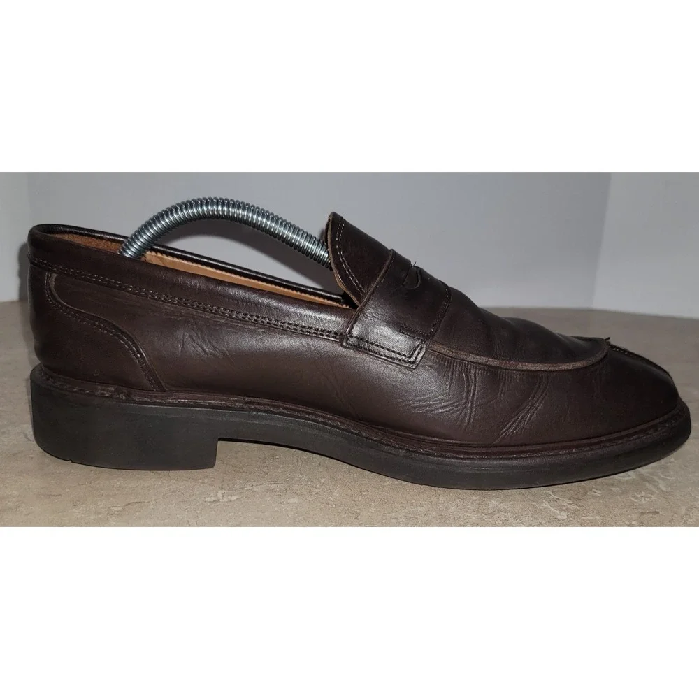 Allen Edmonds Denali Brown Leather Penny Loafers Dress Shoes Men's Size 9.5 D
